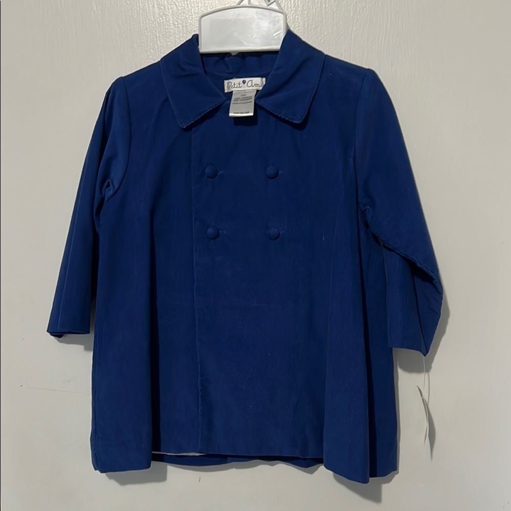 Kids Blue Double-Breasted Jacket